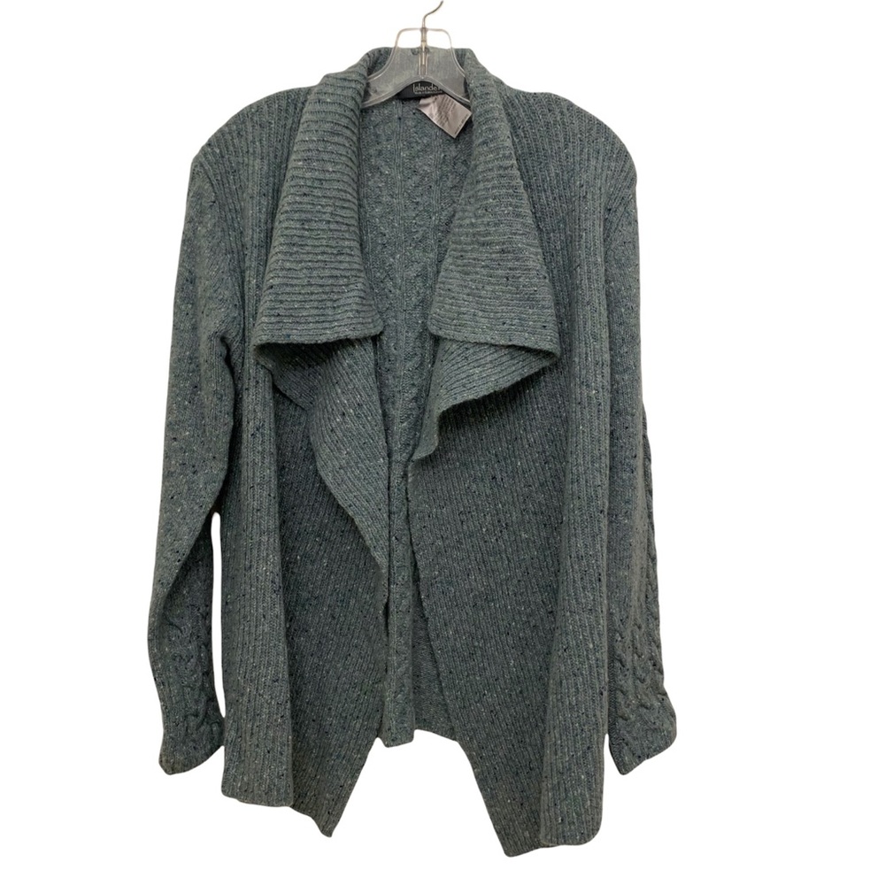 ISLANDER WOOL/CASHMERE CABLE KNIT CARDIGAN